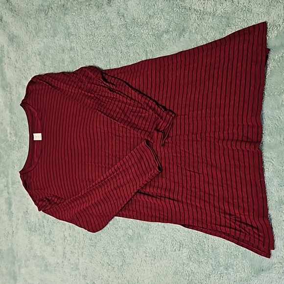 Maroon and Blue strip Tunic Shirt - Picture 1 of 2